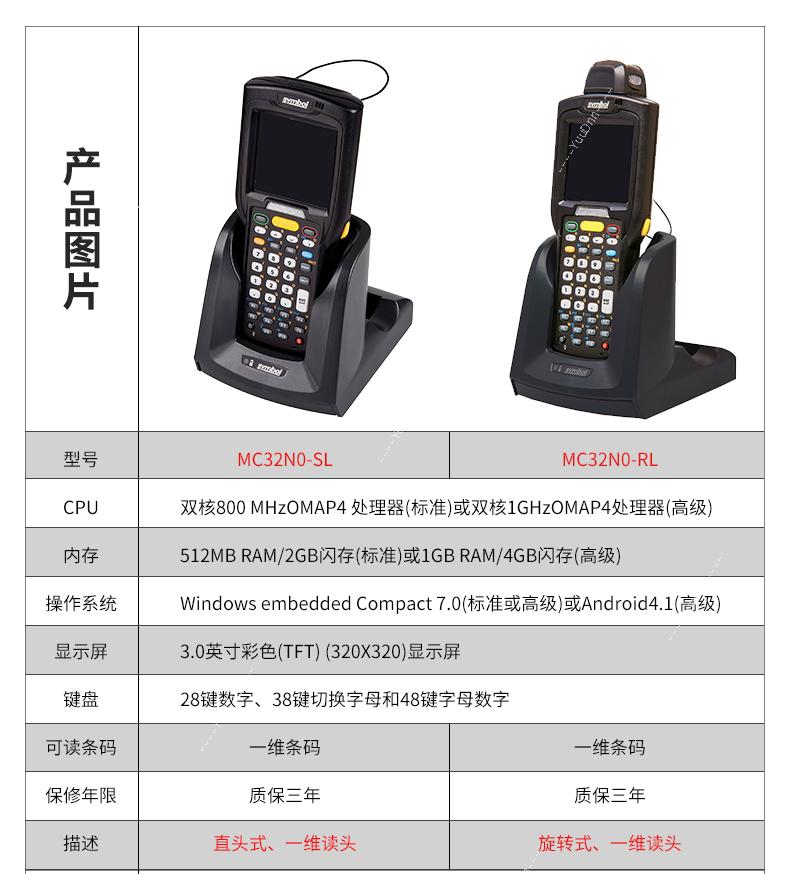 美国斑马 Zebra MC3190-Z 移动数据采集器无线手持终端PDA仓库物流盘点机RF枪 UHF手持机