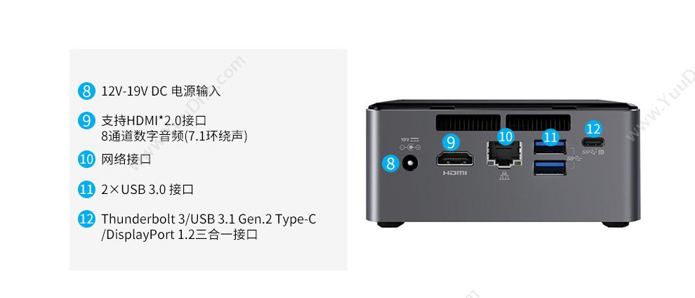 英特尔 Intel NUC7i5BNH微型计算机 主板