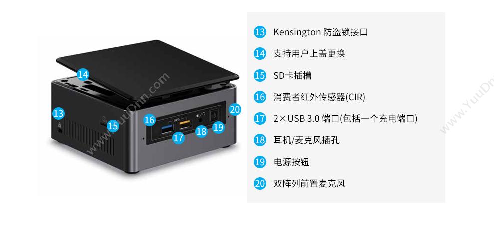 英特尔 Intel （Intel）NUC7i3BNK微型计算机 主板