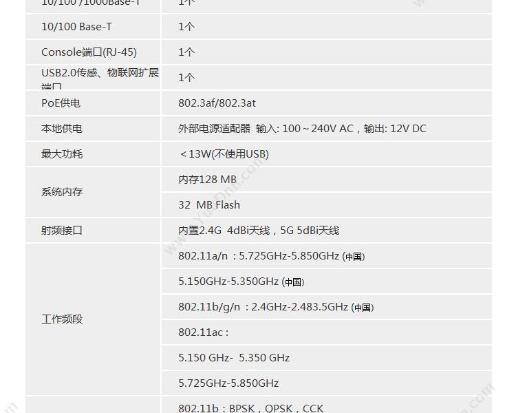 DCN EAP380室内高性能802.11ac企业级 室内AP