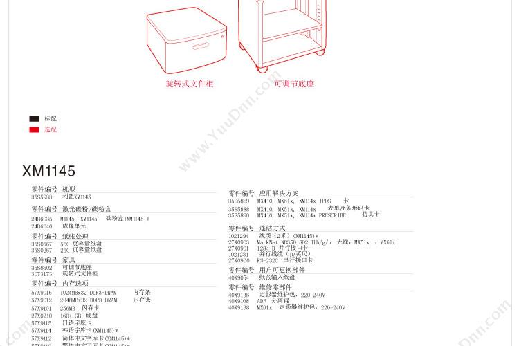 利盟 Lexmark A4复合机XM1145 激光复合打印机