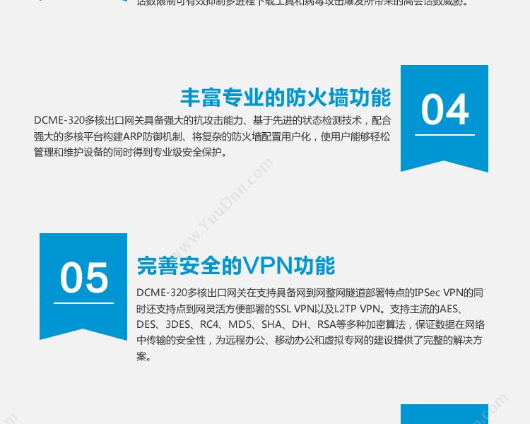 DCN DCME-320多核出口网关 VPN安全网关