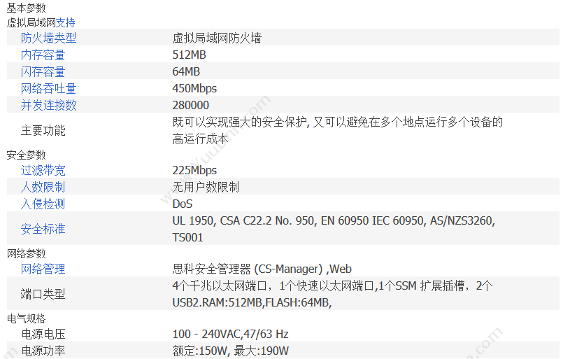 华为 Huawei USG5120BSR-02交流主机 VPN安全网关