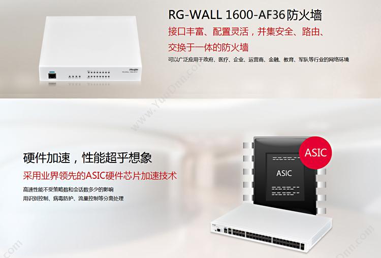 星网锐捷 Ruijie RG-WALL1600-AF36防火墙 边界防火墙