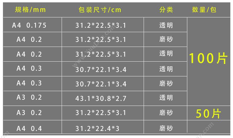 优玛仕 Umach A40.2mm透明 装订封面 A4透明装订封面