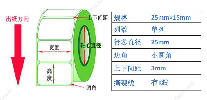 艾利 Avery 法森FASSON标签 25mm*15mm,2700pcs/卷 （白） 铜板纸标签