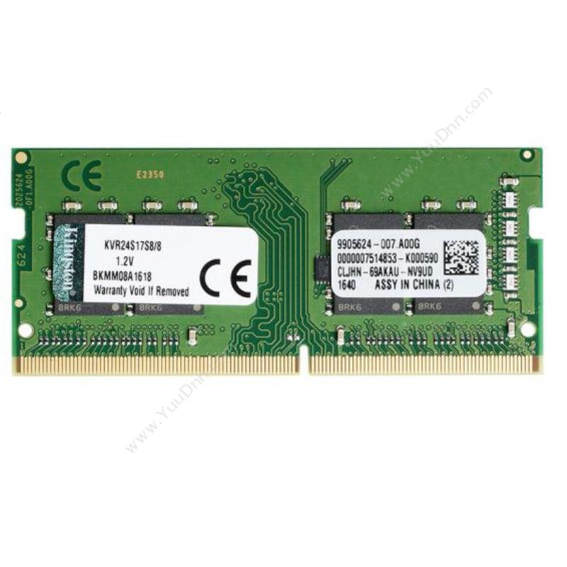 金士顿 Kingston KVR24S17S8/8  DDR4 2400 8G 内存