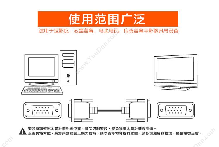 包尔星克 Powersync CAVVGBR0200M 15针公对公VGA高清视频连接线 20米 （黑） 1根 视频线