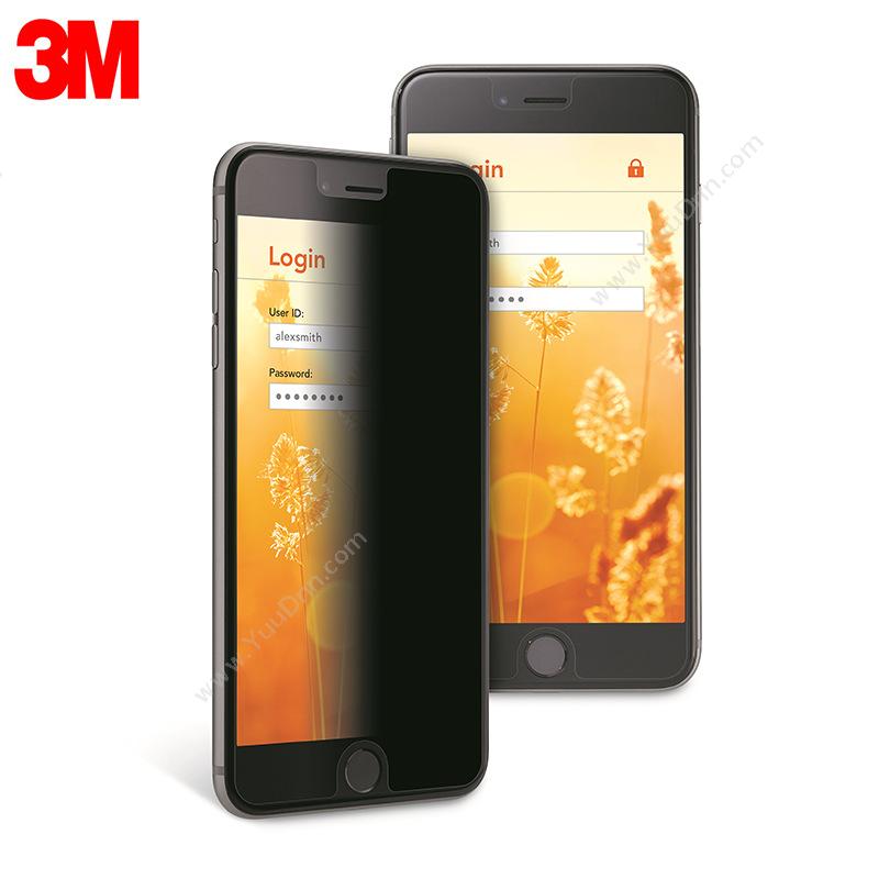 3M MPPAP010 防窥片 适用于IPHONE6/7/8 PLUS  5.5寸（黑）  屏幕信息正面清晰可见，侧面一片(黑）看不到 电脑防窥膜