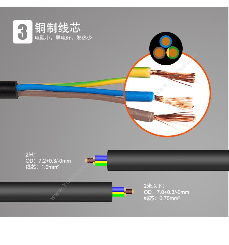 包尔星克 Powersync MPKC0015 电脑主机 1.5米 （黑）  Y型一分二 充电线