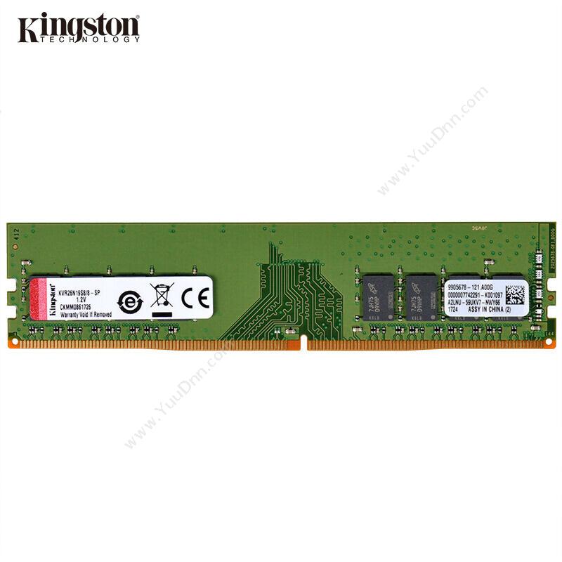 金士顿 Kingston KVR26N19S8 8GB   DDR4 2666 内存