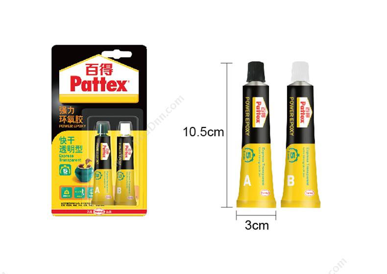 汉高百得 Pattex PKM12C-1 强力环氧胶 快干透明型 2支/卡 超能胶