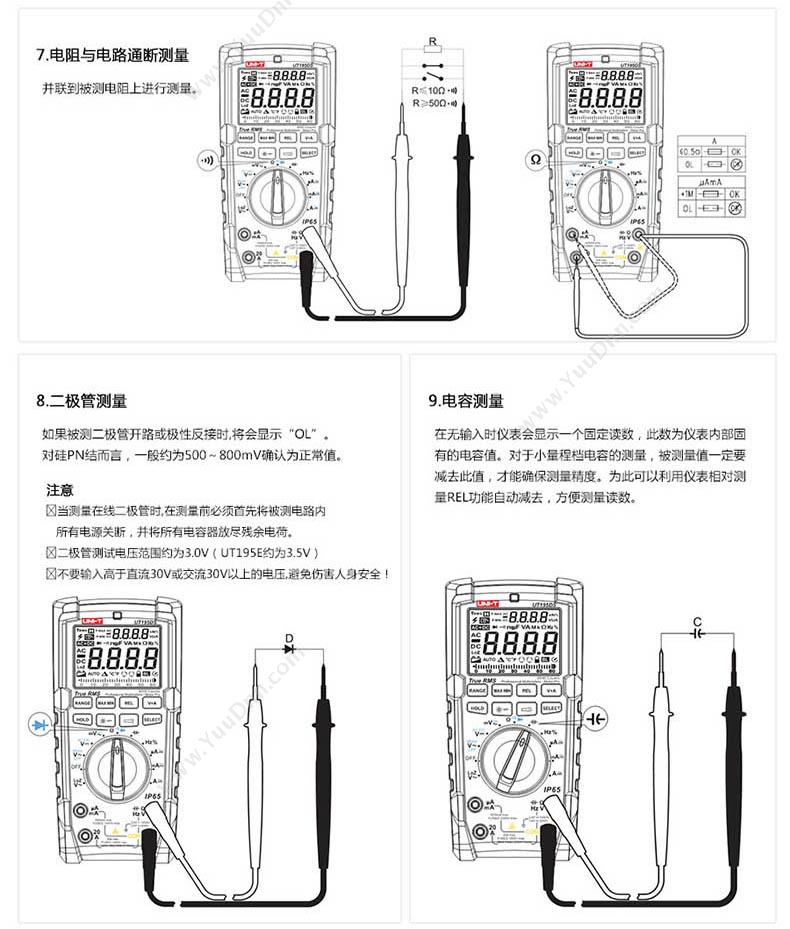 优利德 UNI-T UT195E 三防 万用表