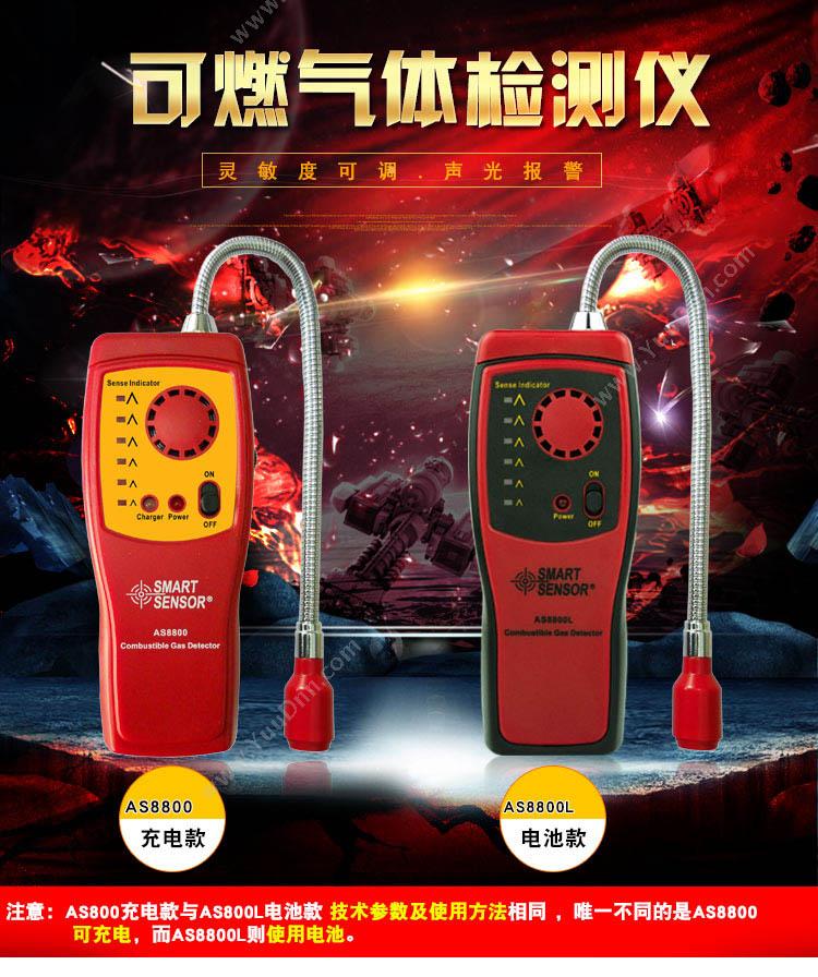 希玛 SmartSensor AS8800 可燃气体检测仪 156mm*66mm*31mm 可燃气体检测仪