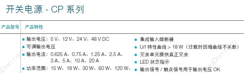 瑞士ABB CP-T 48/20.0 开关电源