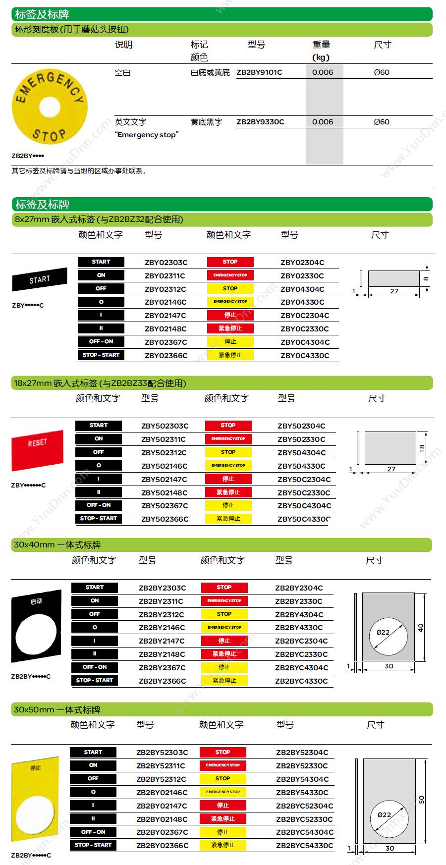 施耐德 Schneider ZB2BWM41C XB2（220VAC） 带灯按钮基座