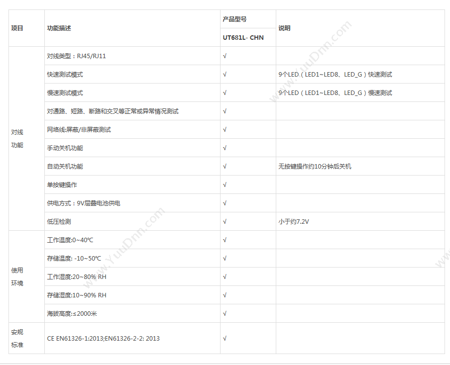 优利德 UNI-T UT681L 测试仪 其它电工仪表