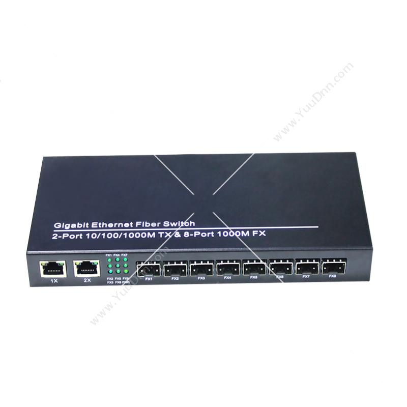 精连 Jinlian JL-SFP8002S/AB 千兆8光2电   不含SFP模块 千兆光纤收发器/光电转换器