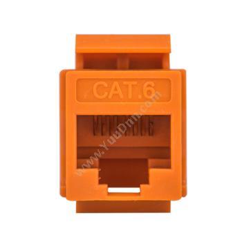 众程 ZC RJ45模块 ZC CAT6六类90度非屏蔽 橙色 六类网线