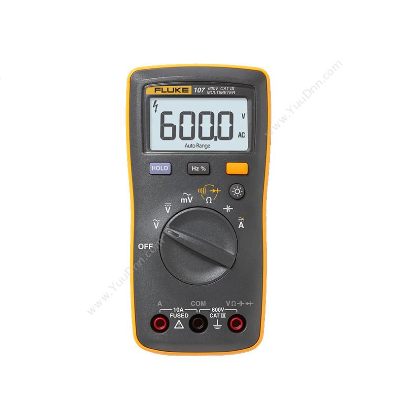 福禄克 Fluke 数字万用表 F107 交直流 600V 大屏幕LCD背光显示 万用表