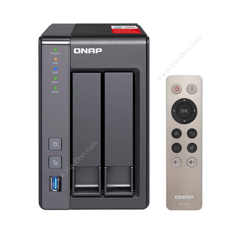 威联通 Qnap TS-251+-2G-CN 2盘位 千兆NAS网络存储 企业网络存储