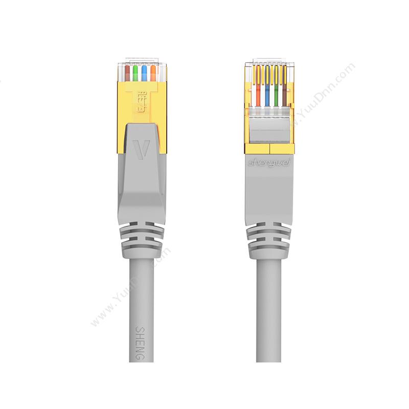 胜为 ShengWei LC-7030J 工程级阻燃加粗屏蔽跳线 灰色 3米 网络跳线