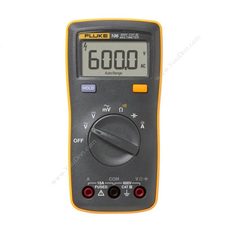 福禄克 Fluke 万用表 数字万用表 F106 交直流 600V 最大10A 万用表