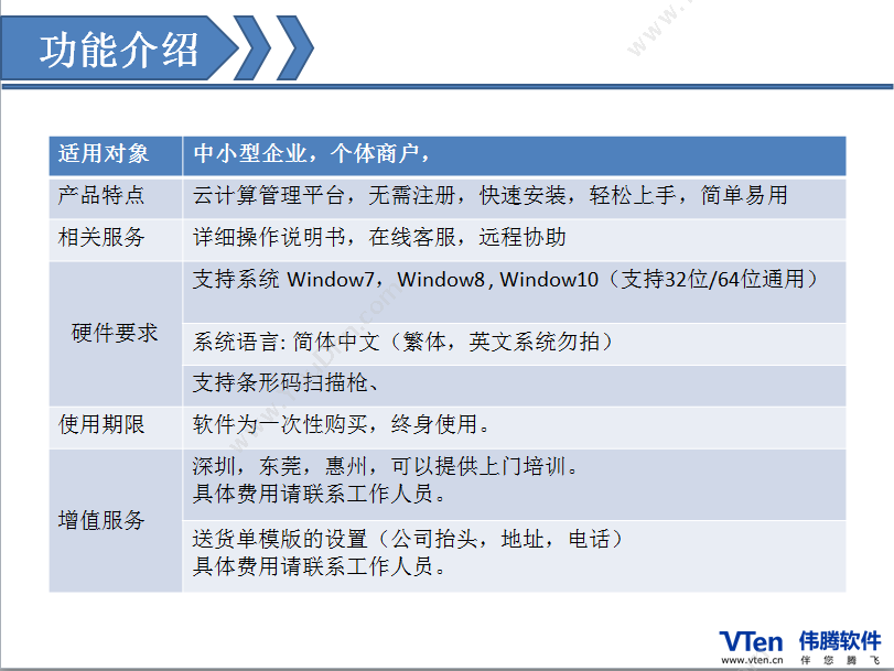 深圳市伟腾软件 在线进销存 进销存