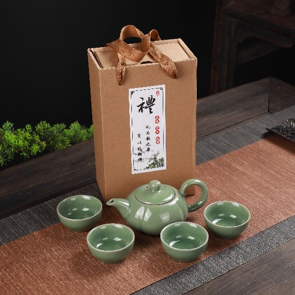 拓牌 拓牌茶具5头哥窑（南瓜壶-环保盒） 陶瓷茶具