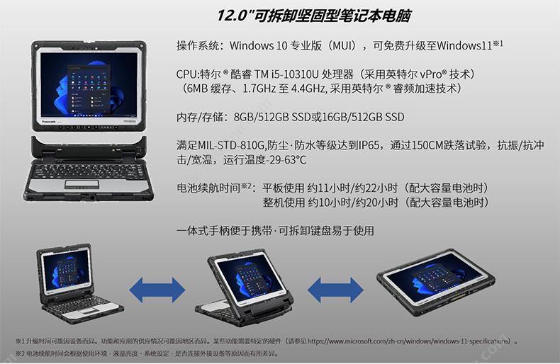 松下 Panasonic CF-33X 三防平板