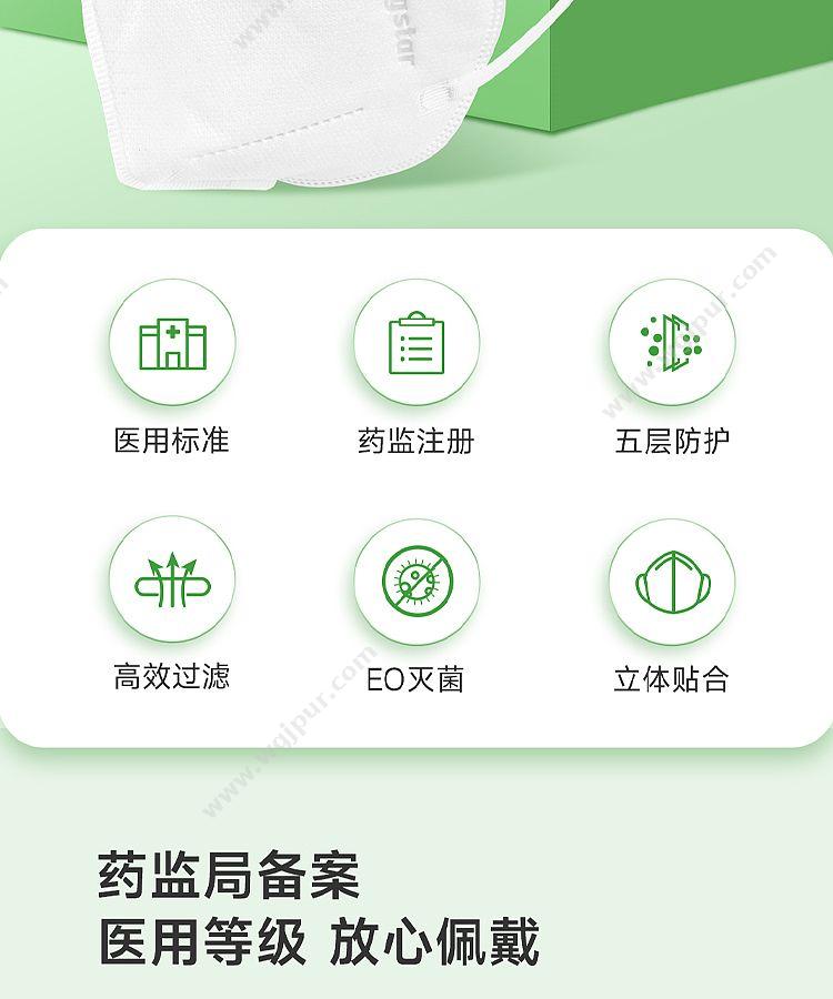 贝佳一 医用防护口罩 折叠式 耳挂（1只/袋 25只/盒 600只/箱） 口罩